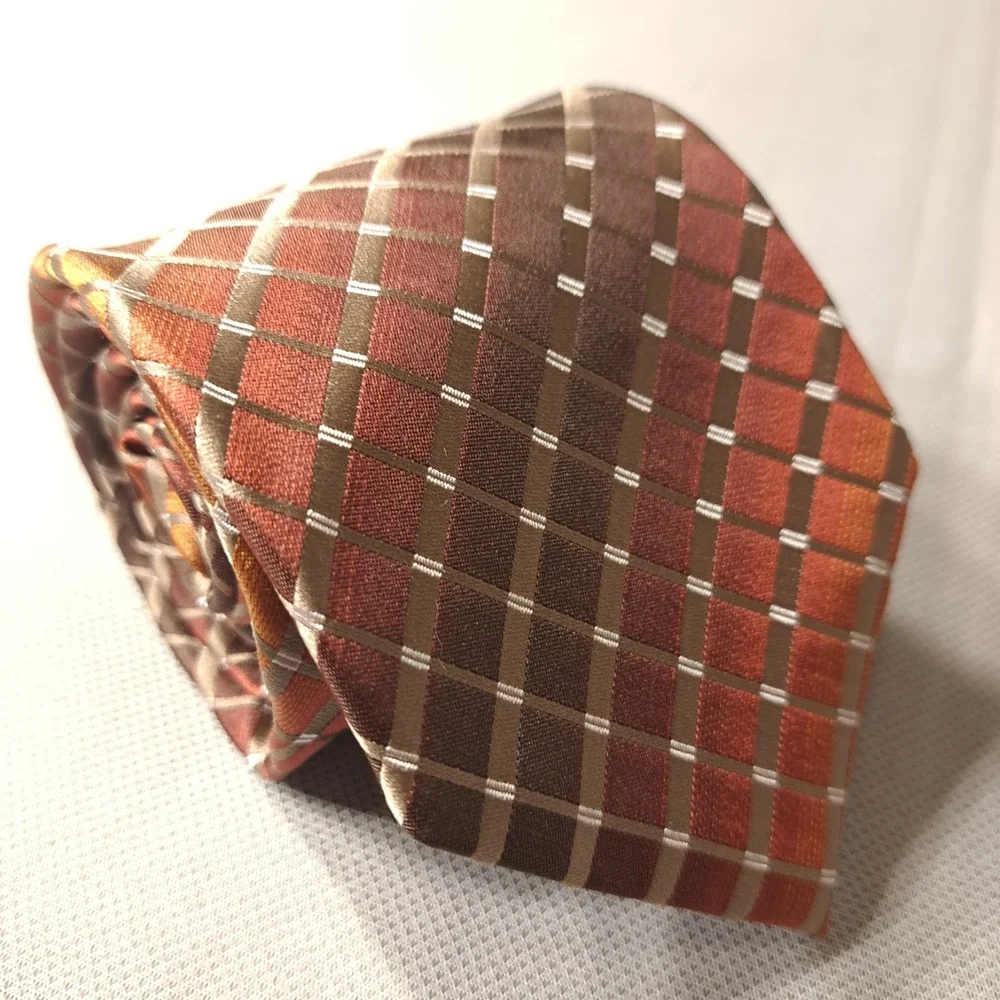 Alfani Men's Tie Multicolor 100% Silk Classic Hand Made In China‎